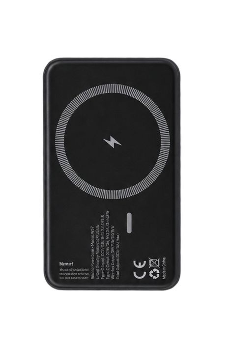 Resim Nsmart W57 10000mah 15w Manyetik Wireless Standlı Powerbank - Siyah