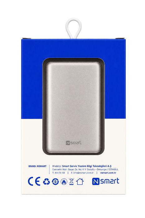 Resim Nsmart X17 20000mah 22.5w Lcd Hızlı Şarj Powerbank - Gri