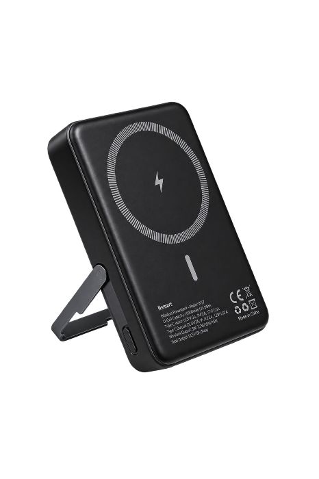 Resim Nsmart W57 10000mah 15w Manyetik Wireless Standlı Powerbank - Siyah